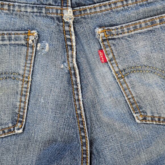 Vintage Levi's Skinny Jeans Men's 32x32 Blue Denim Bleached Distressed Stretch - Picture 9 of 16